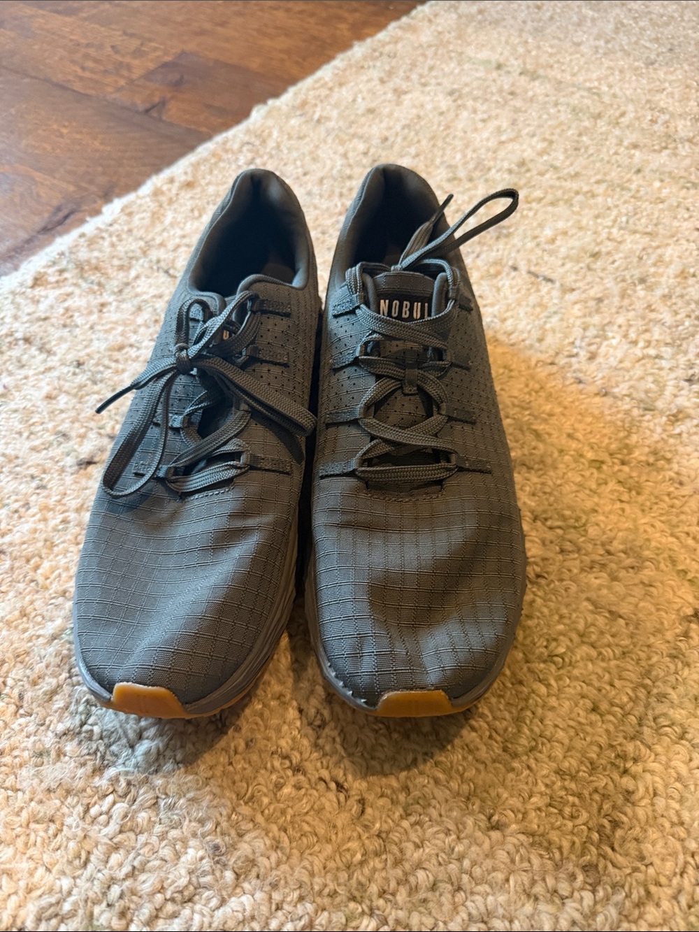 NOBULL Men’s Athletic Trainer in Gray with Tan Toe Accents